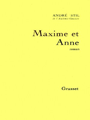 cover image of Maxime et Anne